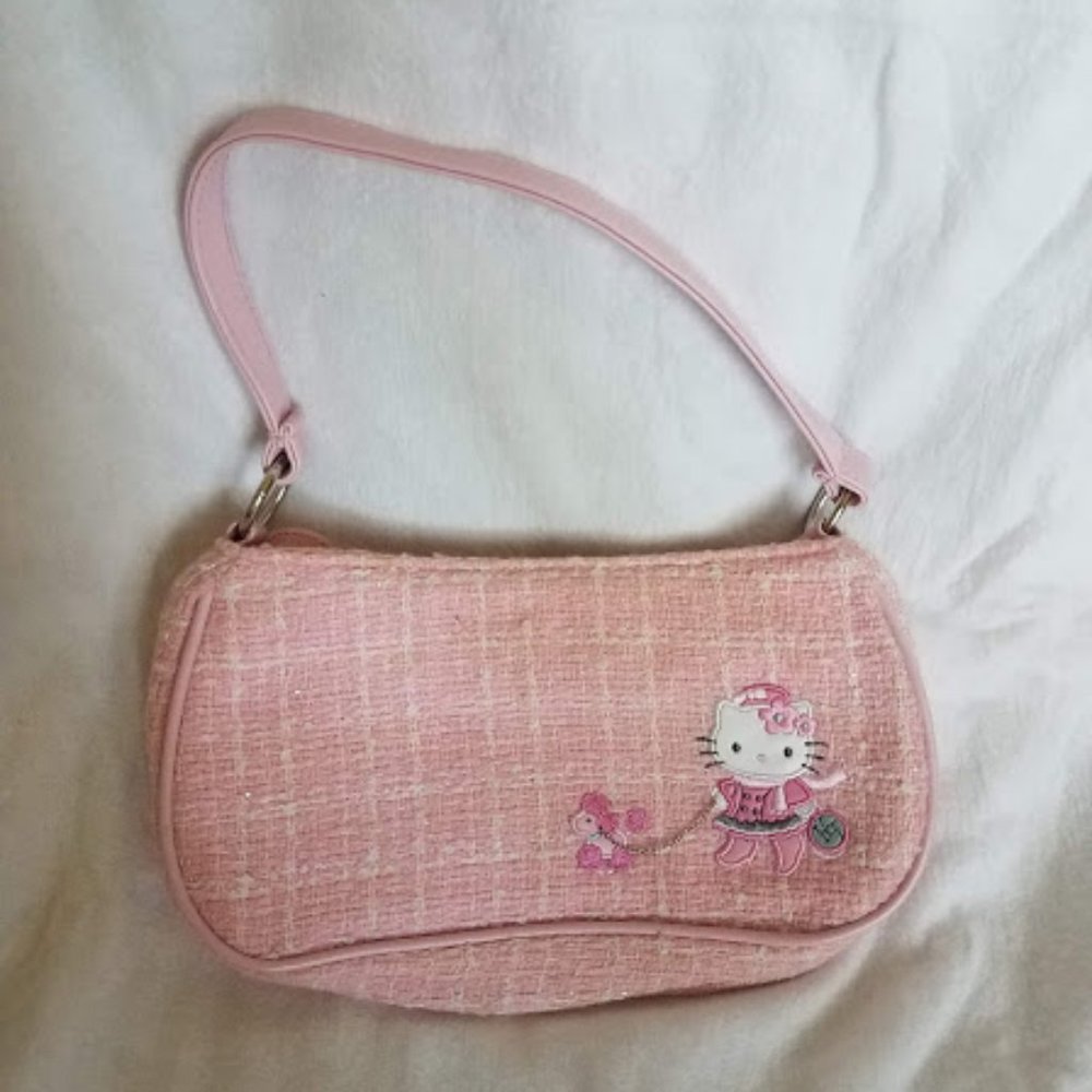 Hello Kitty Pink Tweed Purse